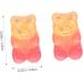 Anneome 50pcs Earrings Headwear Bear Hair Clips Accessories Glittering Head Ties Headdress Diy Gradient - Buy Online on SooperMarket.com