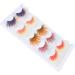 5 Pairs Colorful Eyelashes for Halloween Christmas Stage Show 6D Gradient Long Curled Soft Colored False Eye Lashes Party Fake Eyelashes Makeup Tools - Buy Online on SooperMarket.com