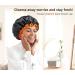 Mikimini Black Shower Hoods 2-Pack | Double-Layer Waterproof Bathing Hair Cap | Soft & Comfortable PEVA | Cute Stretchy Medium Size Black & Orange - Buy Online on SooperMarket.com