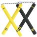 KENSEA Nunchucks Safe Foam Rubber Training Nunchucks with Steel Chain for Kids & Beginners Ninja Family Brother Portfolio (Black + Yellow)
