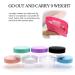Pudsern 105-Piece 10g Cosmetic Sample Container Set - Empty Round Plastic Jars for Creams Nail Polish Lip Balm & Makeup Storage - 7 Color Options - Buy Online on SooperMarket.com