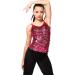 Sequin Tank Top Camisole | Pink, Adjustable Straps, Women's Small - Buy Online on SooperMarket.com