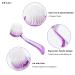Raploy Soft Bristle Facial Cleansing Brush 3 Pack - Acrylic Handle for Exfoliating and Massage - Black Clear Purple (5.24x1.38) - Buy Online on SooperMarket.com