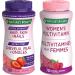 Nature's Bounty Extra Strength Hair Skin & Nails 80 Gummies Strawberry cream flavour & Women's Multivitamin Helps Maintain Good Health 70 Gummies HSN Extra Strength + VITAMIN 800708