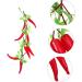 Cabilock 1 Bunch Wall Decoration Pendant Plant Decor Red Decorations Mini Toy Pepper Pendant Sling Artificial - Buy Online on SooperMarket.com