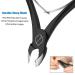 FERYES 1/2 Jaw Cuticle Cutters - Professional Stainless Steel Nail Cuticle Clippers in Black - Buy Online on SooperMarket.com