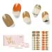 NAILOG Semi Cured Gel Nail Strips 34 pcs Salon-Quality Gel Nail Stickers Long Lasting Nail Wraps for Women with Soft Gel Finish (Evoking)