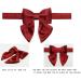 Lionet Paws Bowtie Dog Halison - Comfortable Silk Collar with Removable Fly for Medium Dogs (Neck 34-55cm) - Red - 1 Pack - Buy Online on SooperMarket.com