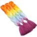 Shop Tess Braids Extensions - 60 cm Jumbo Kanekalon Ombre Hair Braids (3 Pack) in Blue/Red/Orange - Ideal for Box Braids - 100g Per Bundle - Buy Online on SooperMarket.com
