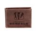 Team Sports America NFL Cincinnati Bengals Brown Wallet | Bi-Fold | Officially Licensed Stamped Logo | Made of Leather | Money and Card Organizer | Gift Box Included
