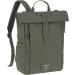 Eco-Friendly Casual Baby Changing Bag Backpack | Diaper Pad Stroller Attachment & Bottle Holder - GRE Rolltop Up in Olive - Buy Online on SooperMarket.com