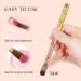 Saviland Pure Kolinsky Acrylic Nail Brush Size 14 - Professional Oval Brush for Acrylic Application - Golden Handle with Glitter - Nail Art Tool - Buy Online on SooperMarket.com
