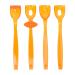 4pcs Lip Tongue Muscle Trainer Mouth Tongue Trainer Recovery Mouth Muscle Rehabilitation Training Device(Large Orange)