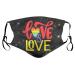 Face Mask Adjustable LGBTQ Lives Matter Face Mask for Men and Women Holloween Gift Small Black