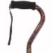 PCP Mobility & Homecare Adjustable Cane Aluminum Offset Handle with Wirst Strap Paisley Pattern