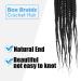 BOHOBABE 14 Big Loop Box Braids Crochet Hair - 8 Packs Prelooped Medium Short 3X Knotless Crochet Box Braiding Hair - Three Tones Natural Black Goddess Braid (1B) - Pack of 8 - Buy Online on SooperMarket.com