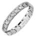 Men's Magnetic Bracelets Pure Titanium (Light) Double Powerful Magnet Bracelets Eliminate Static Electricity (Silver Magnetic Bracelet)