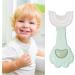 All Rounded U Shape Toothbrush | Manual U Shaped Toothbrush - Cute Cartoon Whitening Toothbrush Teeth Cleaning Design for Kids Ages 2-6 Ssxx Green 1 count (Pack of 1) - Buy Online on SooperMarket.com