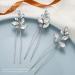 Easedaily Crystal Bride Wedding Hair Pins - Silver Rhinestone Bridal Hair Pieces (Pack of 3) - Buy Online on SooperMarket.com