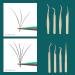 Eyeline 8-Part Eyelash Extension Tweezers Set | Steel Beauty Tools in Pearly Gold - Precision Tweezers for Lash Extensions - Buy Online on SooperMarket.com