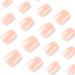 Extra Short Press on Nails - Acrylic Square Fake Nails in Nude Pink | Full Cover Glossy Designs with Nail Glue for Women - Buy Online on SooperMarket.com