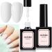 VEROA 10 lm Milky White Gel Nail Polish Colours - Soak-Off UV White Gel Polish - Long Lasting & Easy to Apply Nail Polish Gel for Salon & Home DIY