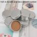 Aluminium Empty Containers 4 Pcs Round Travel Cream Jars 10 ml Empty Aluminium Tins with Lids Little Tin Pots Cosmetic Pots for Lip Balm Lotion Cream Masks Mini Candles Cosmetics (Silver) - Buy Online on SooperMarket.com