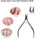 Lofuanna Cuticle Nippers and Pusher Set - Professional Stainless Steel Manicure Tools for Dead Skin Fingernails and Toenails (Black) - Buy Online on SooperMarket.com