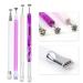 4 Pcs Nail Magnet Tool Set - High Quality Double Ended Magnet Wand for Cat Eye Gel Nail Art | Pure Vie - Buy Online on SooperMarket.com