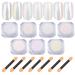 7 Colors White Pearl Chrome Nail Powder Aurora Metallic Nail Powder Holographic Mirror Effect Chrome Powder Iridescent Shell Powder Glitter Nail Art Pigment Manicure Powder for Nails (White Pearl)