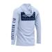 Performance Fishing Hoodie Shirt for Men Women UPF UV 50+ Lightweight With Hood Large Arctic Blue
