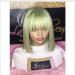 Buy BGHJUE African Green Bob Lace Front Wig - Pre-Plucked Human Hair for Black Women - Buy Online on SooperMarket.com