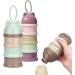 Stackable Baby Formula Dispenser with 4 Twist Lock Compartments - Light Purple - Buy Online on SooperMarket.com