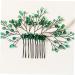 Mikinona Green Branches and Leaves Hair Comb Leaf Comb Hairpin Wedding Comb Hairpin Wedding Crystal Hair Decor Wedding Headdress Crystal Leaf Headdress Crystal Comb Hairpin Leaf Hair Comb - Buy Online on SooperMarket.com