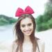 Rose Halloween Bow Headband | Big Bow Hair Hoop for Women | Fluffy Hairband for Christmas Party | Handmade Hair Accessory - Buy Online on SooperMarket.com