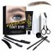Reddhoon Eyebrow Tint Dye Kit Long Lasting Brow Dye Cream for Eyebrow Tinting Semi Permanent Eyebrow Dye Kit with Brush Makeup Tools for Professional and Beginner 02# Maroon
