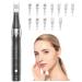 Pelcas rechargeable car derma micro needs roller electric pen anti-aging skin therapy device with 3 speed levels including 12 needle heads fold stretch marks acne scar anti-folds gray dark gray