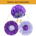 5pcs Double Layer Reversible Satin Bonnet for Black Women - Large Drawstring Silk Hair Cap for Curly Hair and Braids - Buy Online on SooperMarket.com
