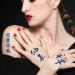 Oottati 6 Sheets Semi Permanent Tattoo Stickers - Chinese Character Sanskrit Zen Loyalty Design - Long Lasting 1-2 Weeks Temporary Tattoo with Realistic Appearance - Buy Online on SooperMarket.com