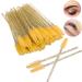 Disposable Eyelash Brushes 50 Pieces Nylon Make-up Brushes Mascara Sticks Eyelashes Eyebrows Disposable Portable Brush (Yellow) - Buy Online on SooperMarket.com