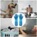 Rubber Dishwashing Gloves Extra Long Sleeves Cleaning Scrubber Gloves Waterproof Mittens 1Pair Blue. - Buy Online on SooperMarket.com