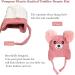 Cute Bear Kids Winter Hat | Dual Pom-Pom Ear Flaps | Fleece Lined Earflap Cap for Boys & Girls 1-5 Years | Chenille Knitted Warm Hat | Toddler Cold Weather Beanie - Pink - Buy Online on SooperMarket.com