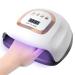 Felenny LED UV Nail Dryer Lamp 220W Fast Gel Polish Nail Dryer Professional Nail Gel Polish Dryer Curing Lamp with 4 Timer Setting Auto Sensor 42 Beads for Nail Art Design