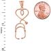 Fine 10k Rose Gold Heart-Shaped Stethoscope Pendant | Unique Medical Jewelry for Healthcare Professionals - Buy Online on SooperMarket.com