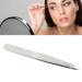Eyebrow Tweezers with Slant Tip - Portable & Safe Smooth Comb - Silver | International Shipping - Buy Online on SooperMarket.com