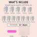 Buy Press on Nails Almond Short - Pink White Ombre Acrylic Fake Nails with Glue | Glossy Reusable Stick on Nails for Women - Buy Online on SooperMarket.com