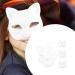 AOKWAWALIY 5pcs White Cat Masks | Blank DIY Halloween & Cosplay Half Face Masks | Perfect Masquerade Party Supplies - Buy Online on SooperMarket.com