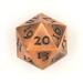Extra Large Solid Metal D20 Spindown / Countdown Dice Bronze Copper Life Counter for MTG Magic The Gathering Commander EDH Extra Heavy