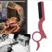 Manual Stainless Steel Men's Razor - Thumb Shape Straight Shaver for Facial Hair Removal (Red) - International Shipping Available - Buy Online on SooperMarket.com