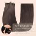 YDDM Tape-In Extensions | 20Pcs 50cm Dark Brown Real Hair | Invisible Skin Weft Hair Extensions (20 inch Color 2#) - Buy Online on SooperMarket.com